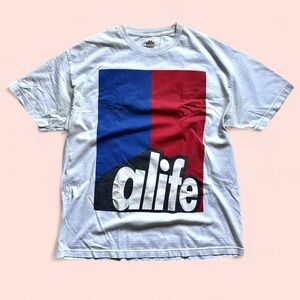 Alife Colorblock Tee in Red, Blue, and Black XL